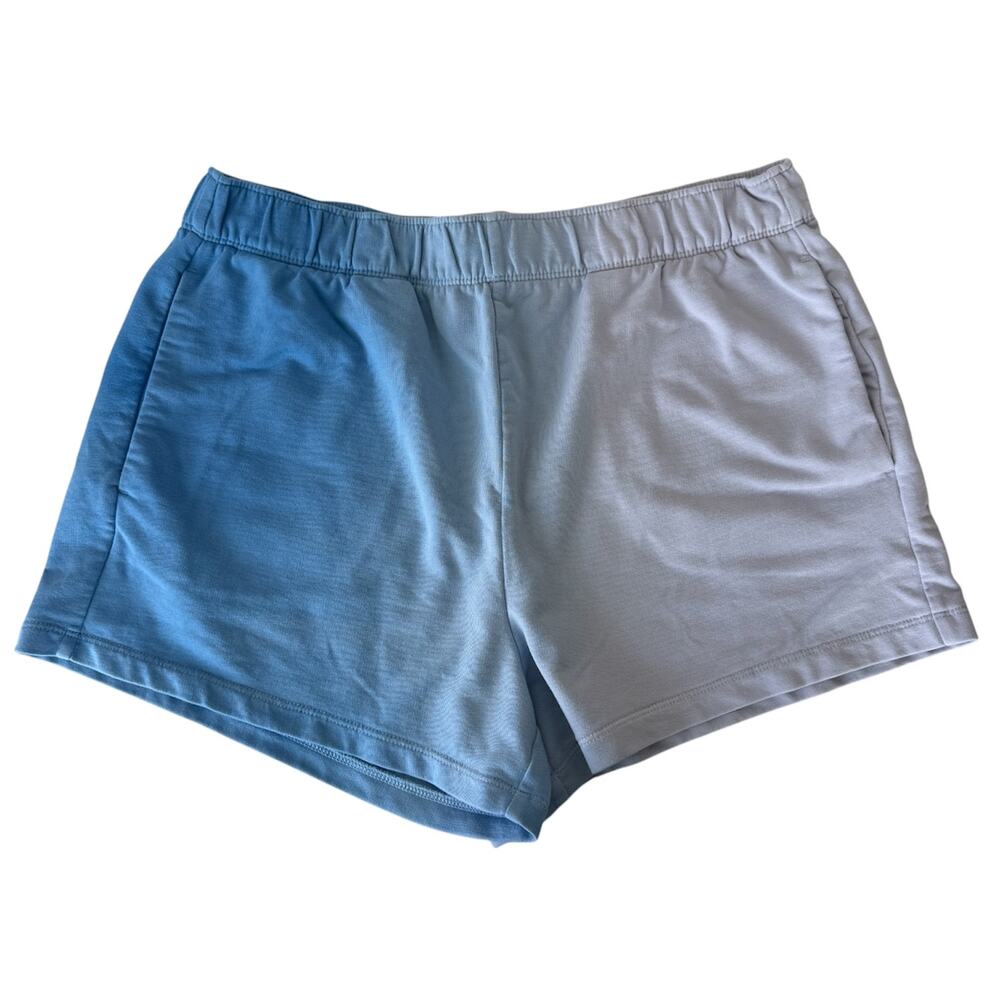 Athleta Girls Blue & White Ombre Elastic Waist Pull On Active Shorts Size XXL 16